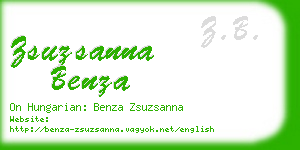 zsuzsanna benza business card